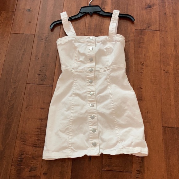 Forever 21 | Dresses | White Denim Dress Made By Forever 2 Size S | Poshmark